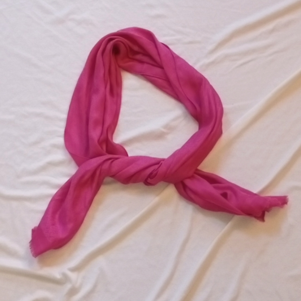 Furla Scarf Monogram Pink 71x18.5"  EUC
